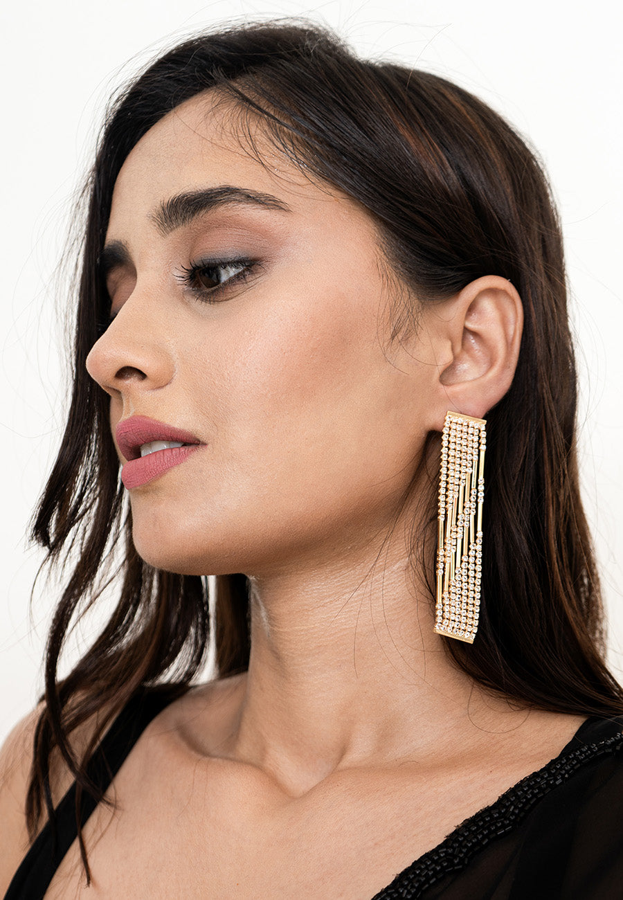 Long Chain Dangle Earrings golden