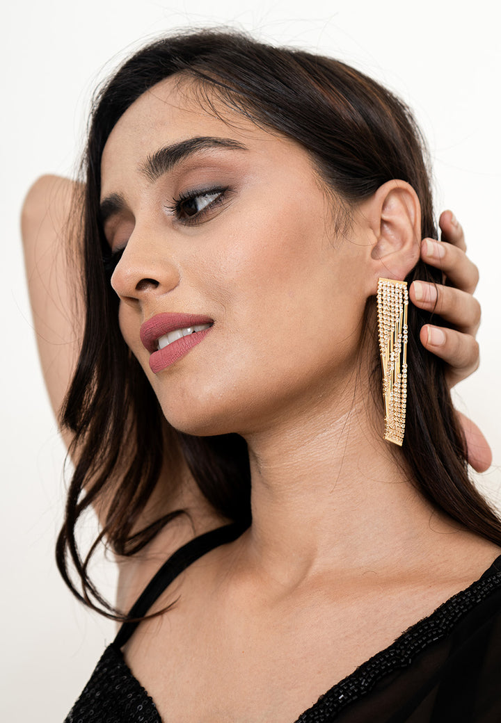 Long Chain Dangle Earrings golden