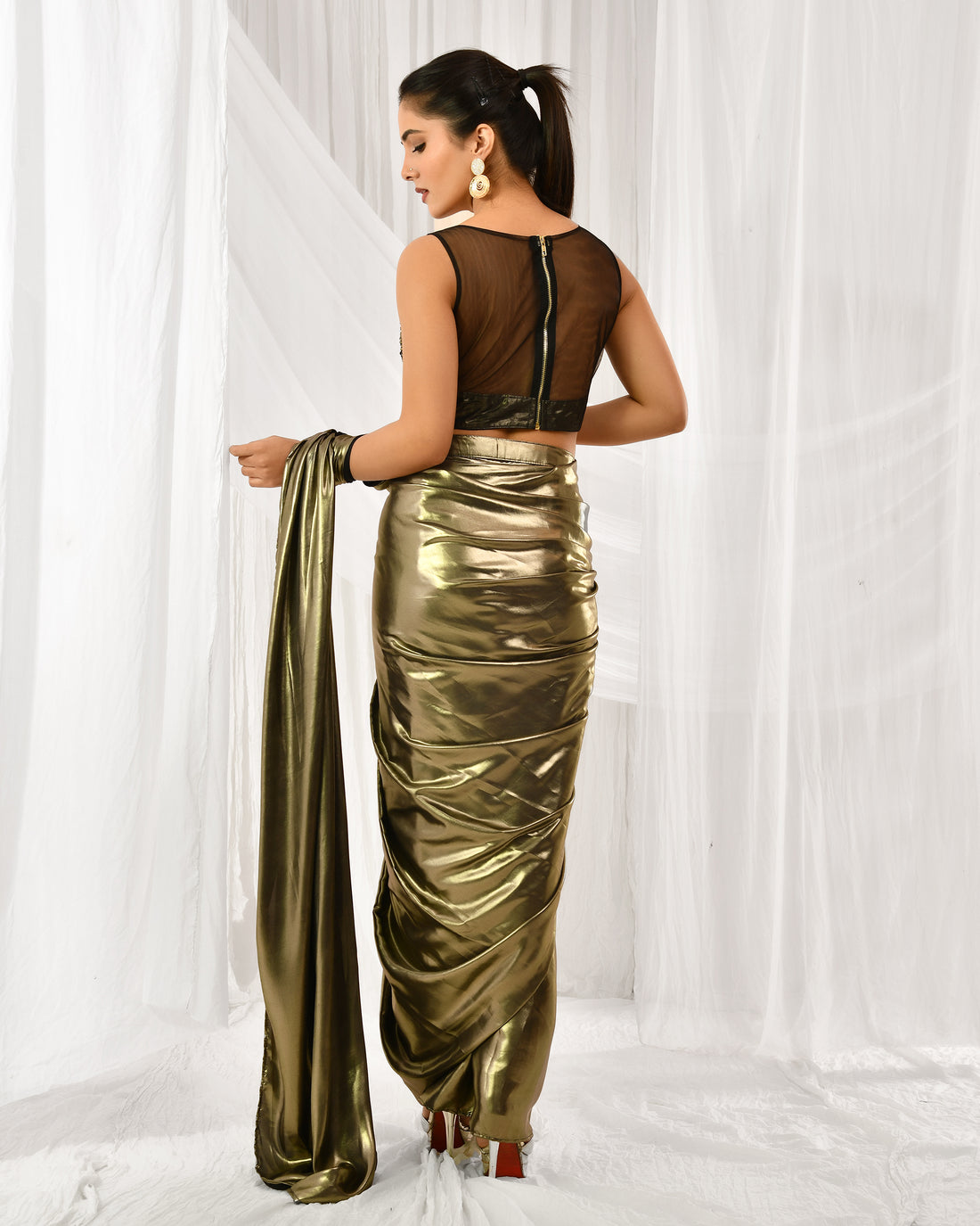 Mystic golden saree
