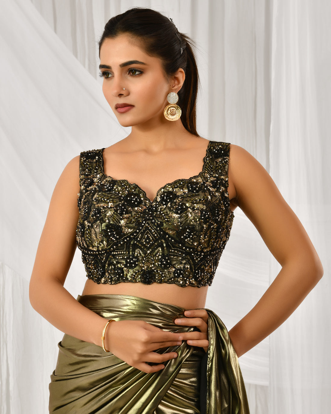 Mystic golden saree