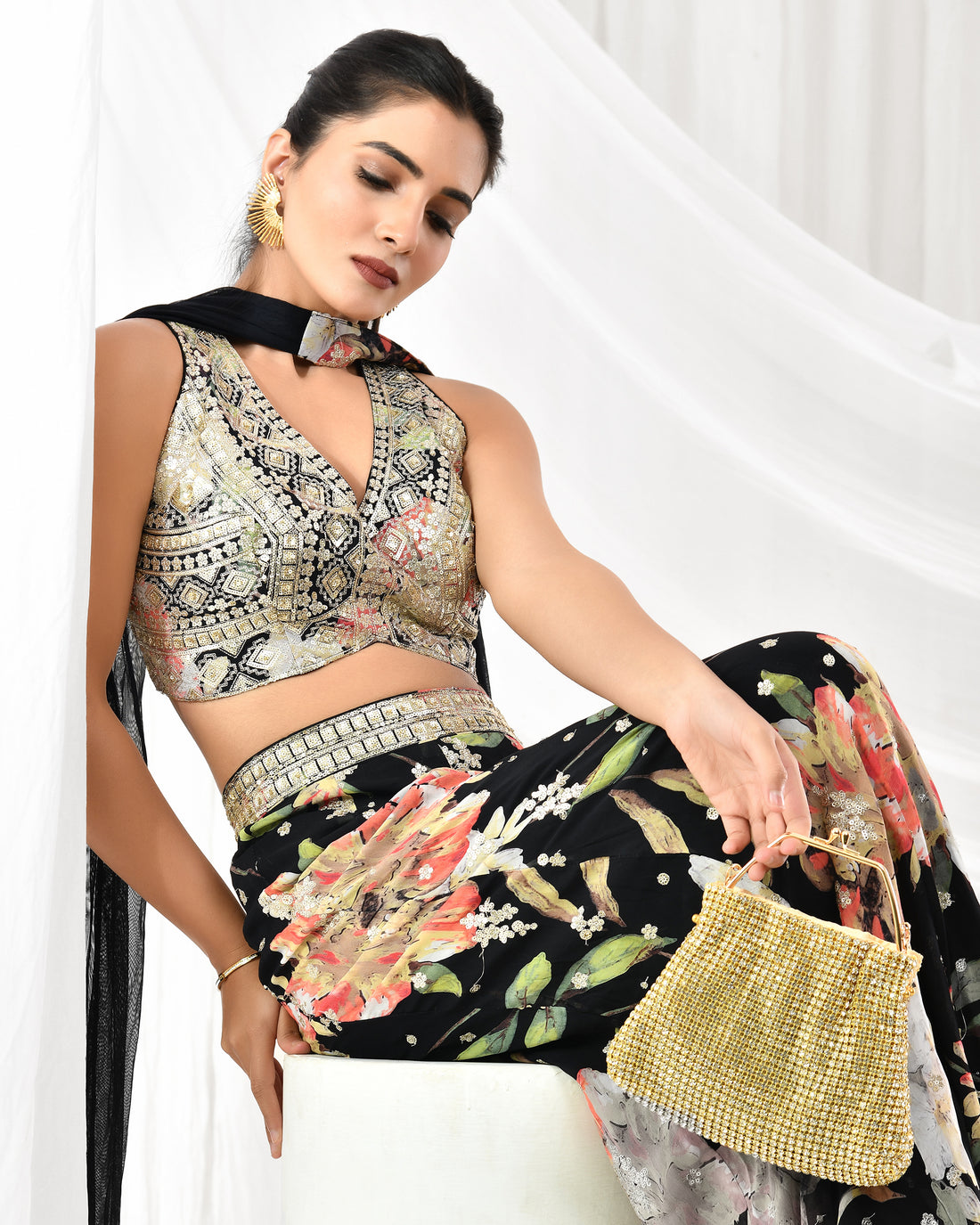 Elegant Golden Potli Bag