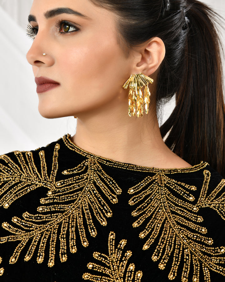 Long Tassel Tennis Chain Earrings