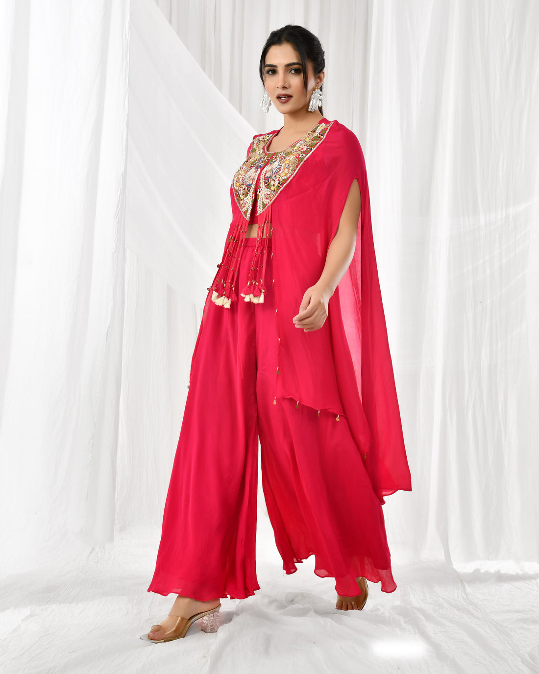 Ruby Radiance Palazzo Set