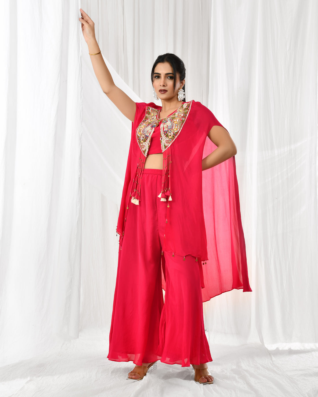Ruby Radiance Palazzo Set