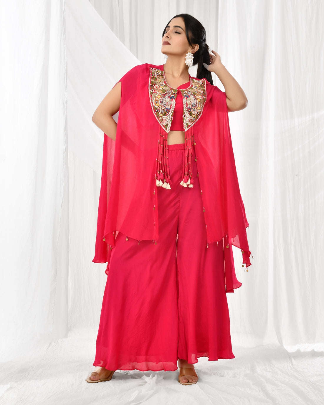 Ruby Radiance Palazzo Set