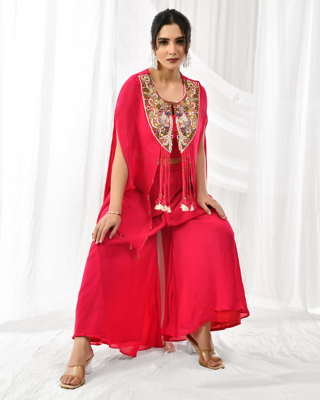 Ruby Radiance Palazzo Set