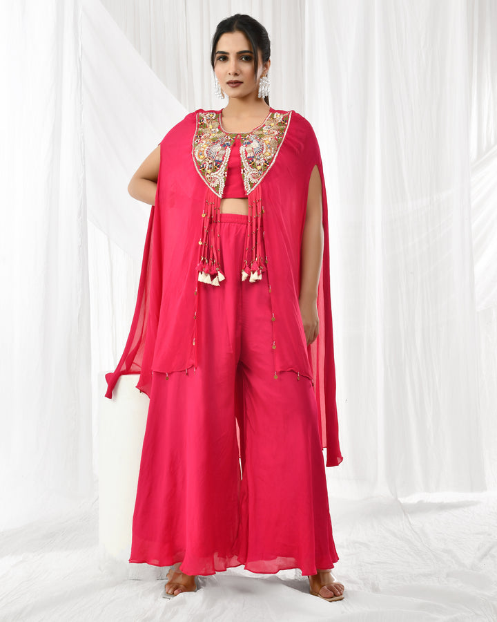 Ruby Radiance Palazzo Set