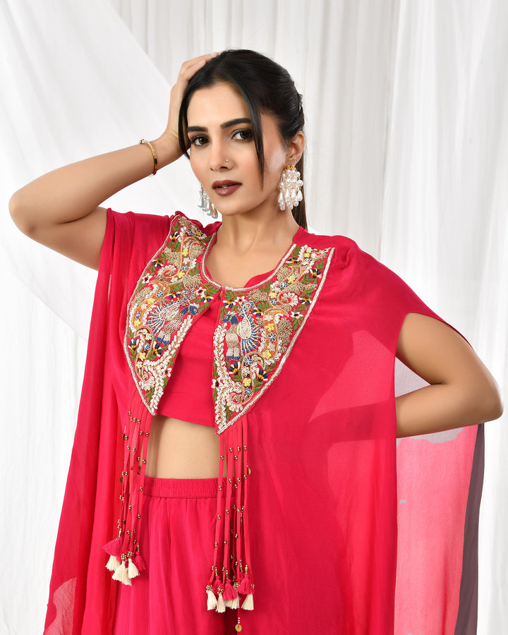 Ruby Radiance Palazzo Set