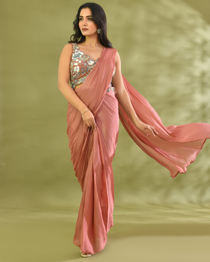 Crimson majesty saree