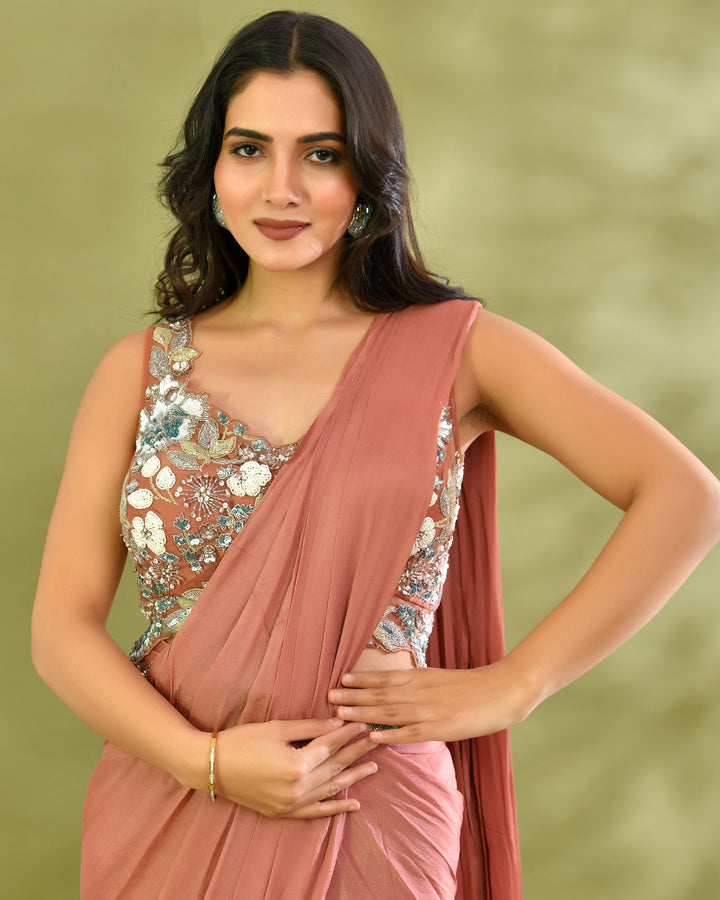 Crimson majesty saree