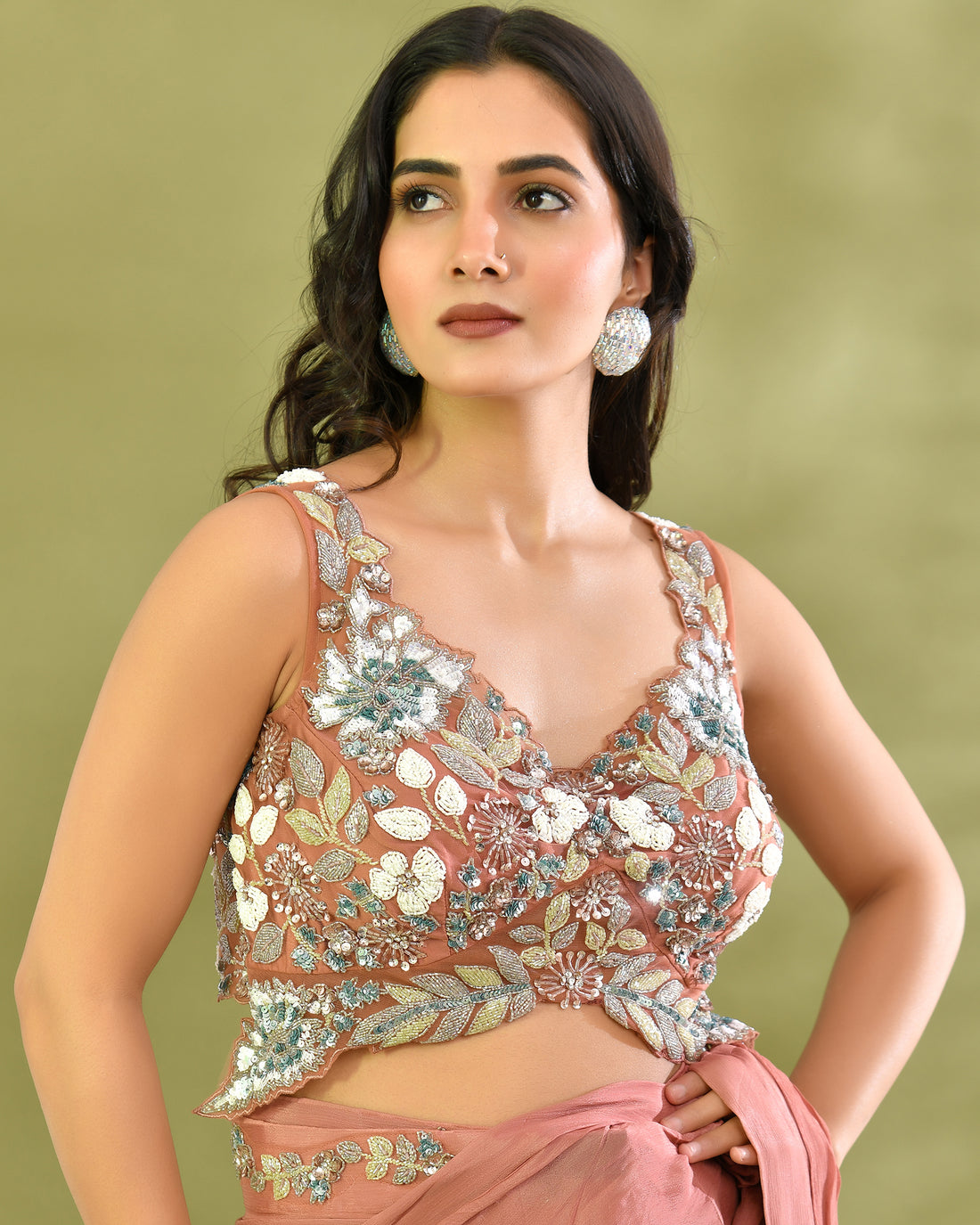 Crimson majesty saree