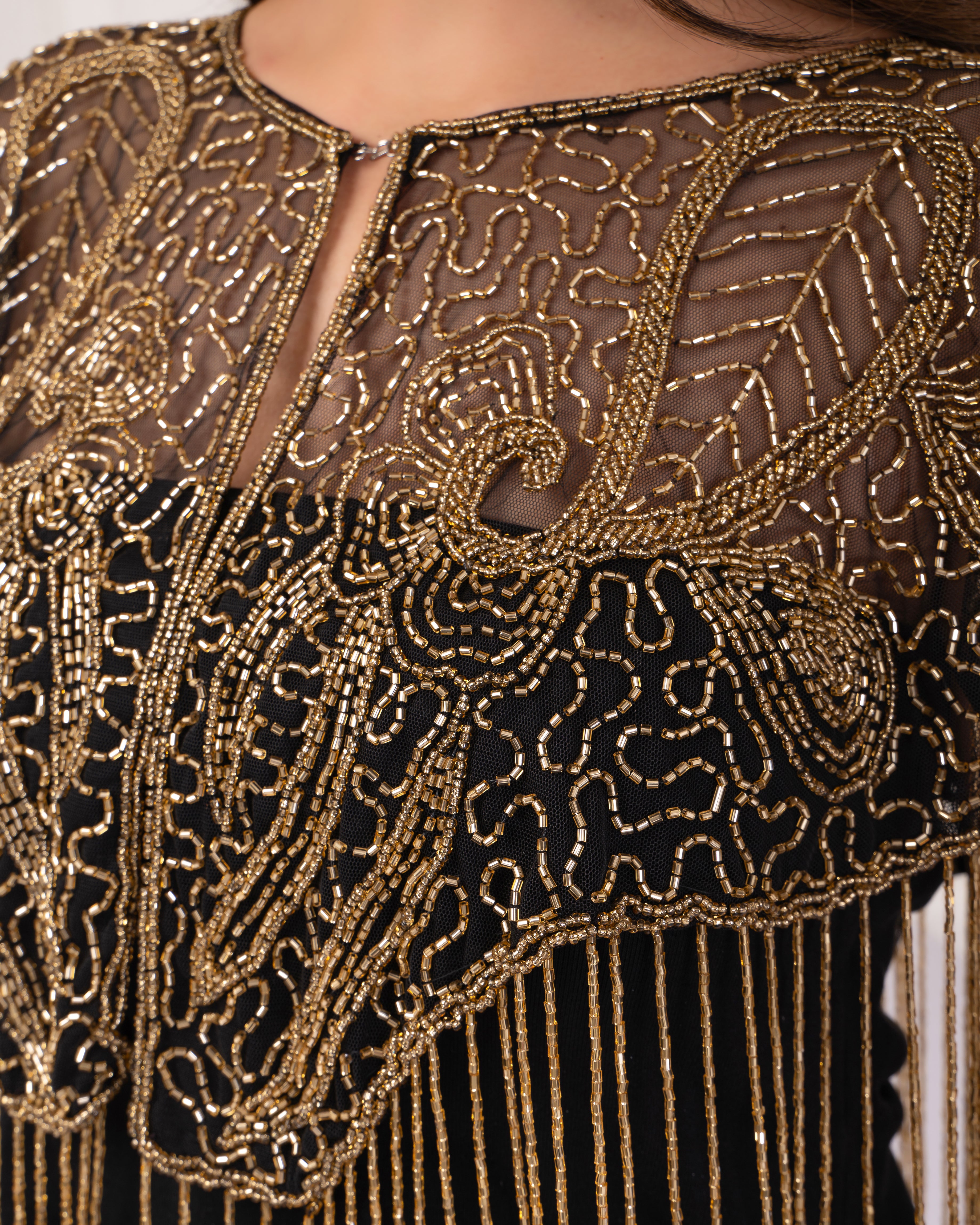 Golden Fringe short cape
