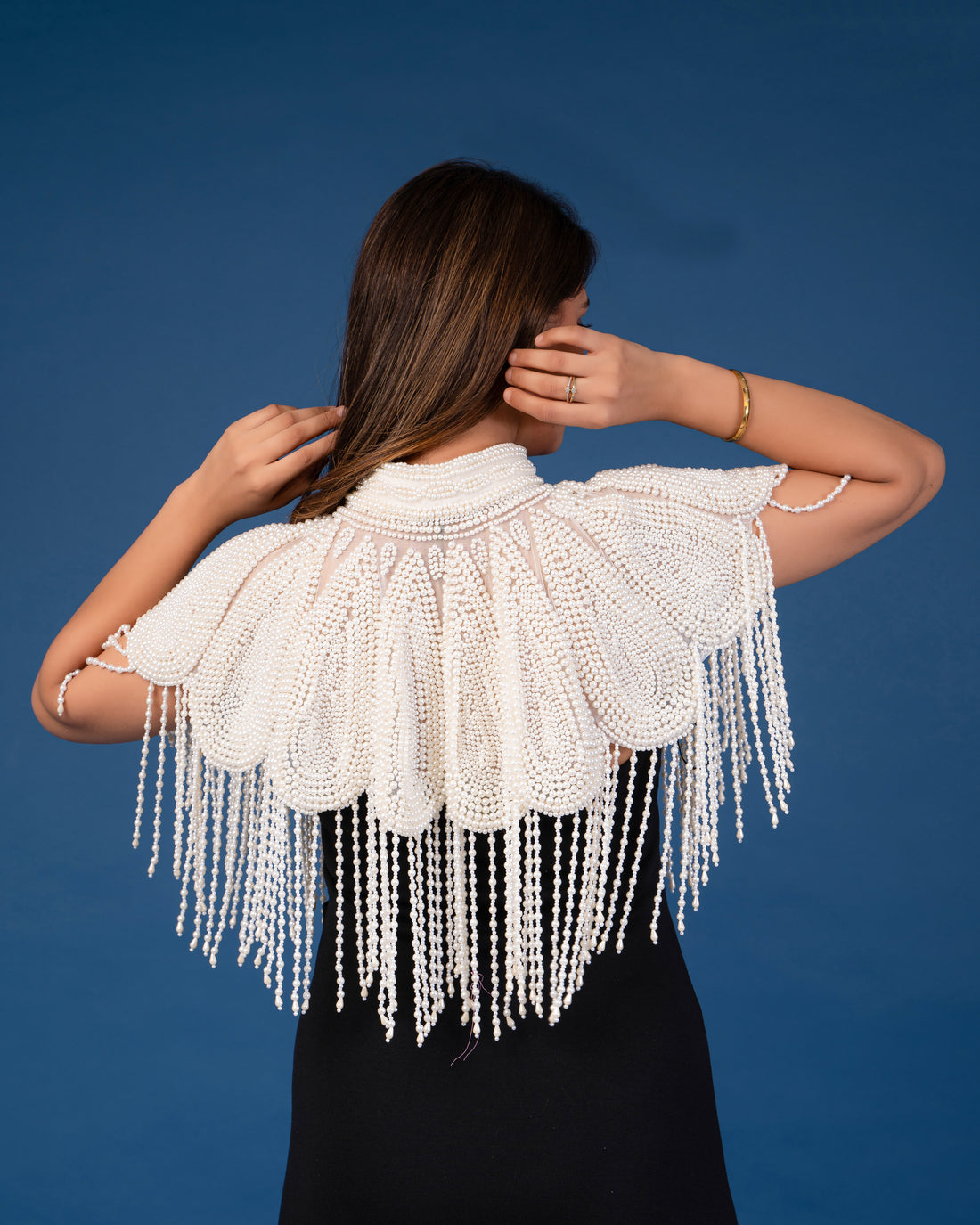 Celestial pearl cape