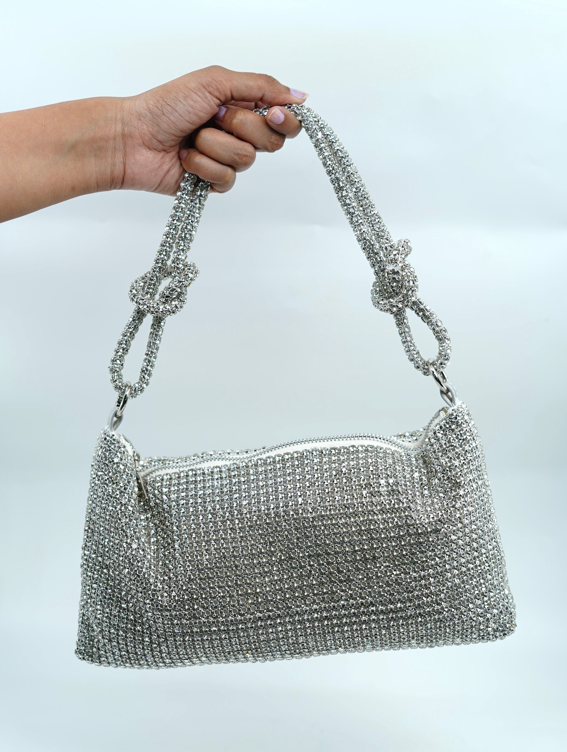 Dual Knot Handle Shoulder Bag