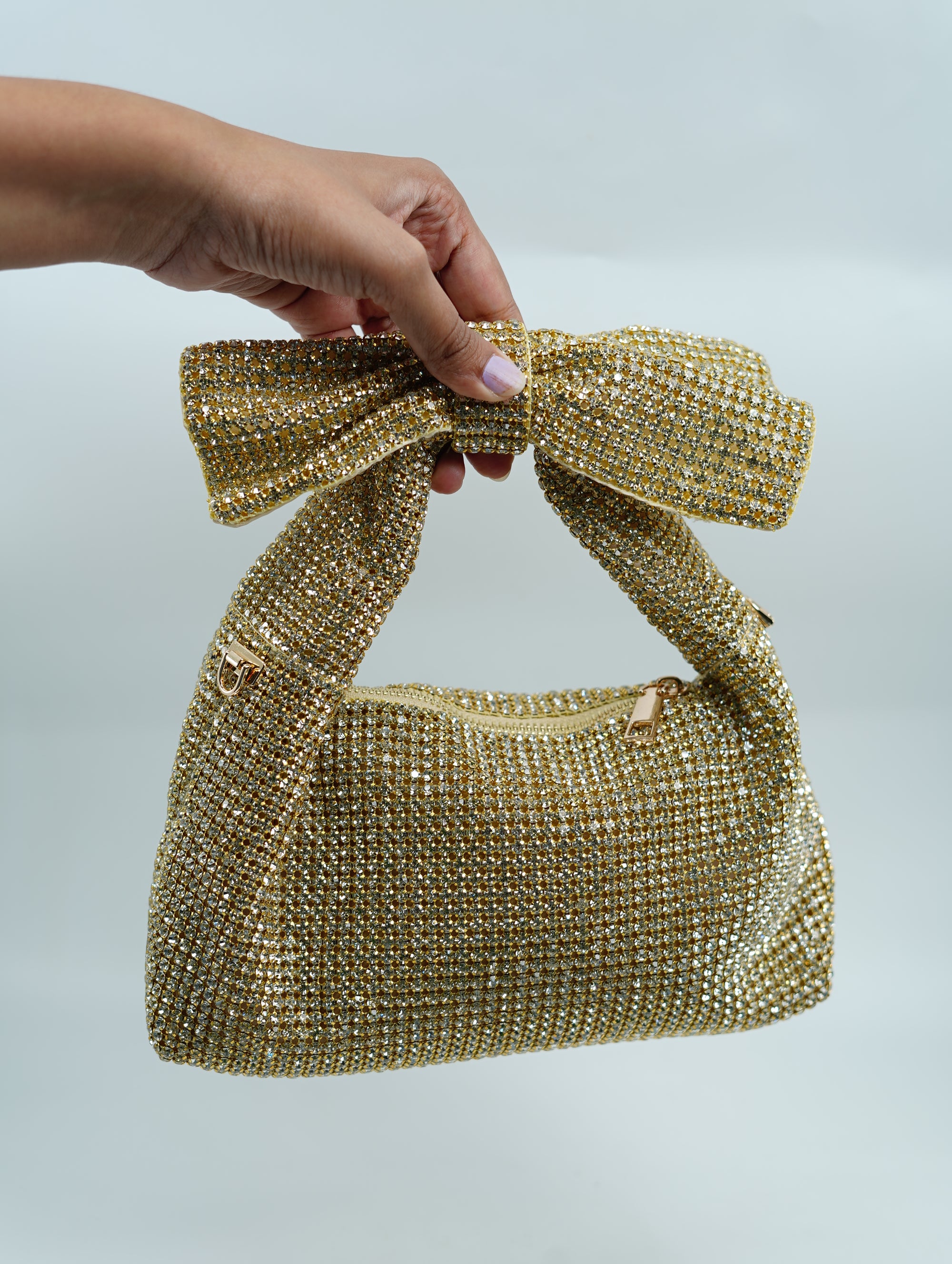 Sparkle Bow Luxe Crystal Handbag