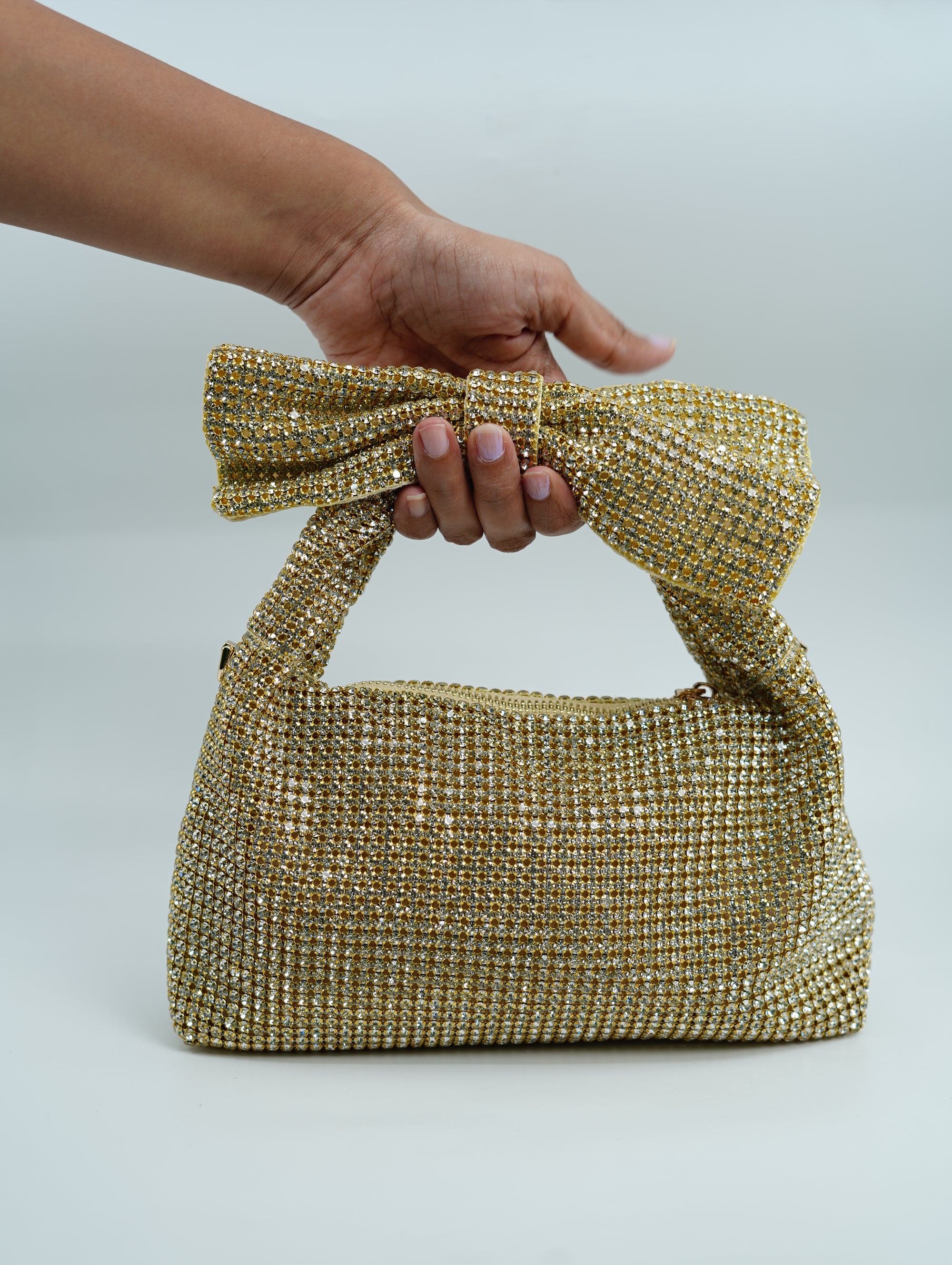 Sparkle Bow Luxe Crystal Handbag