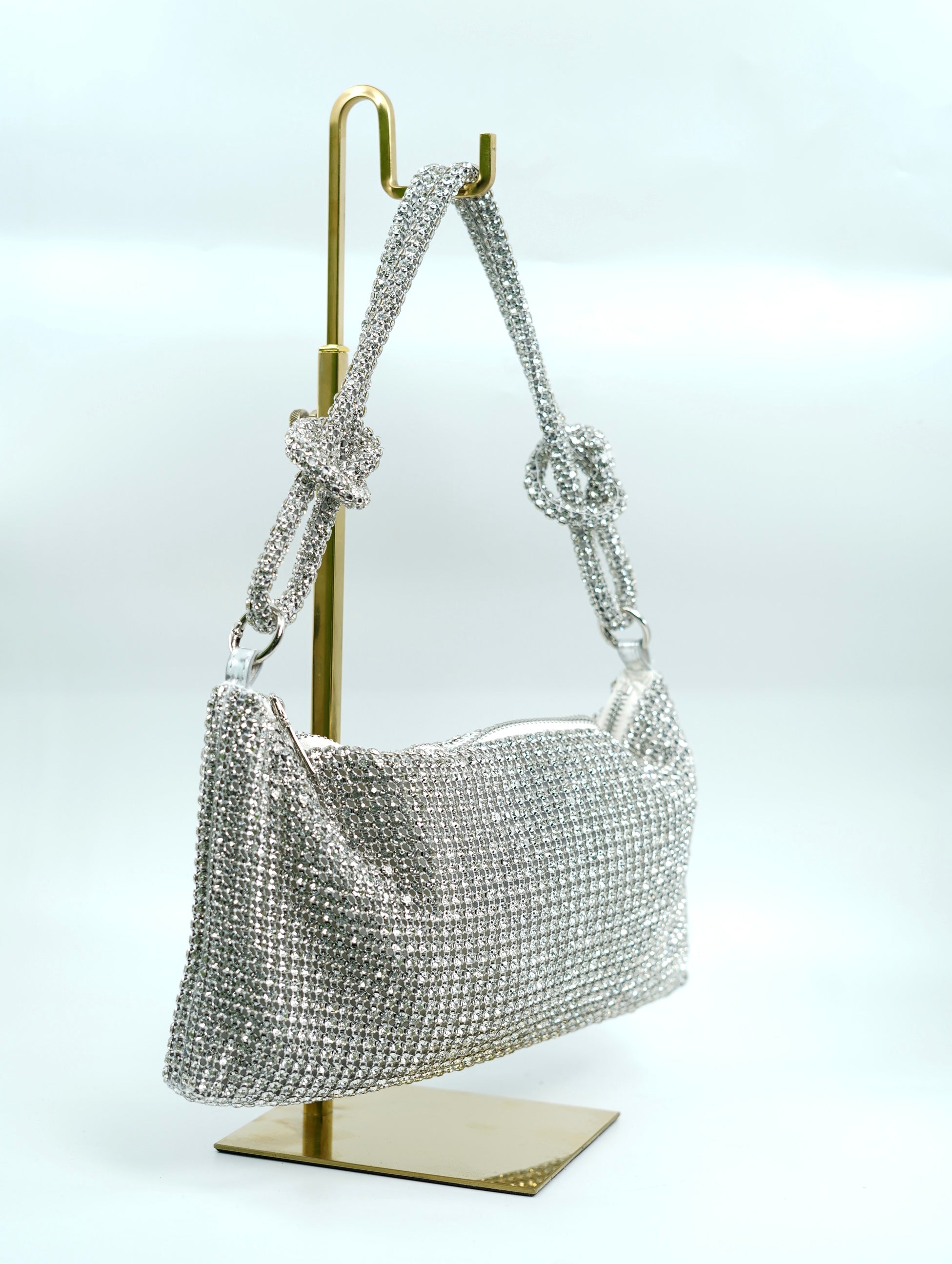 Dual Knot Handle Shoulder Bag