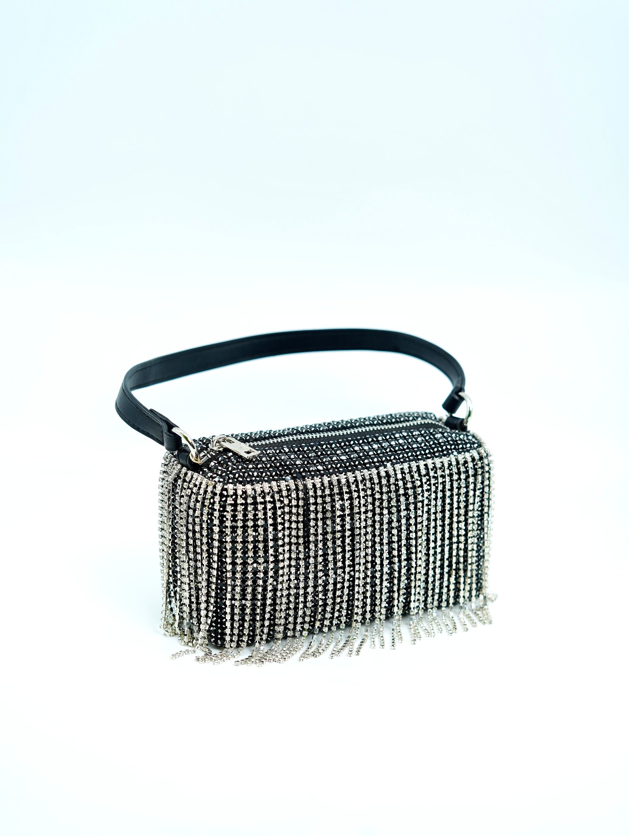 rhinestone fringe shoulder bag