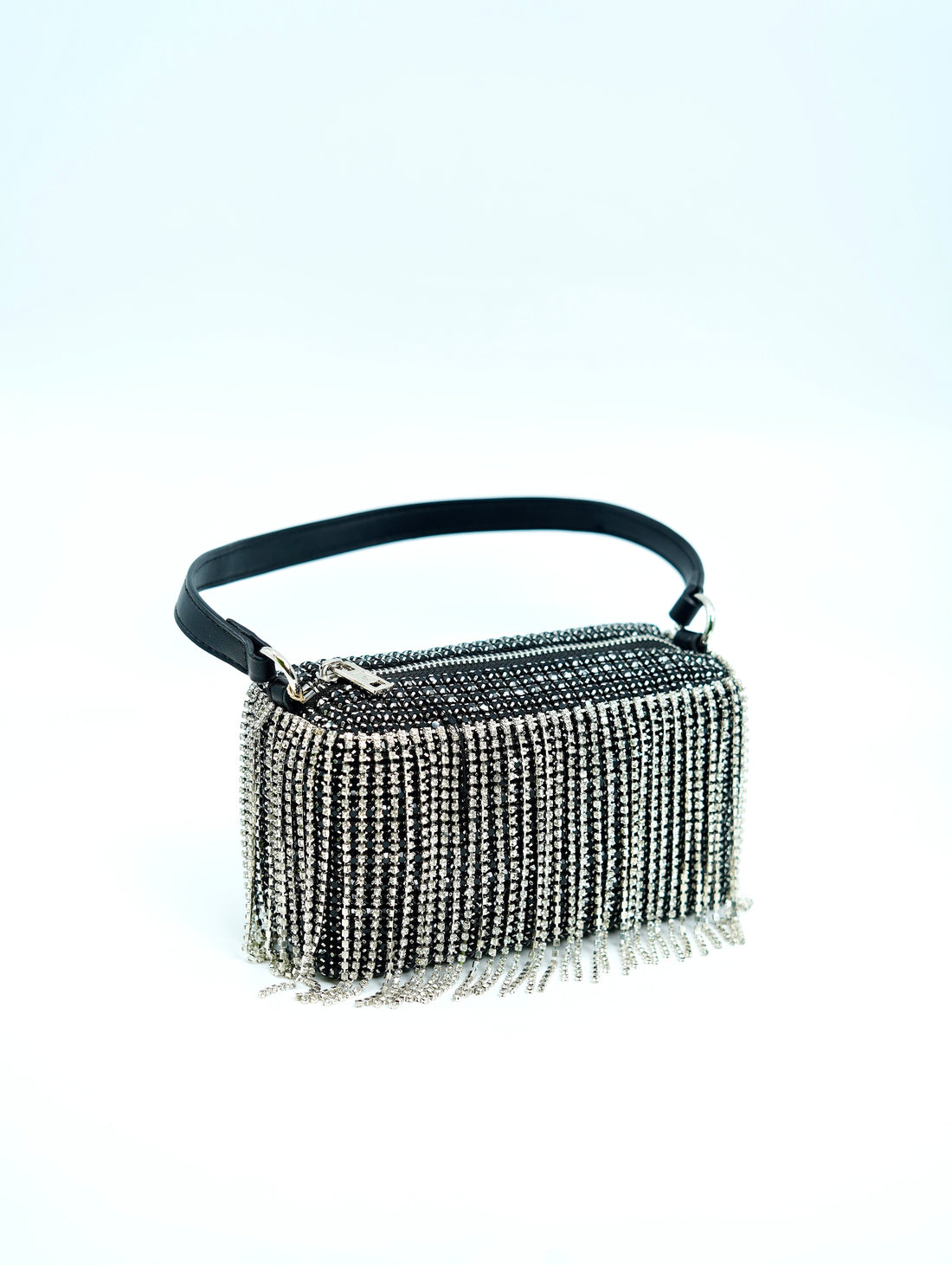 rhinestone fringe shoulder bag