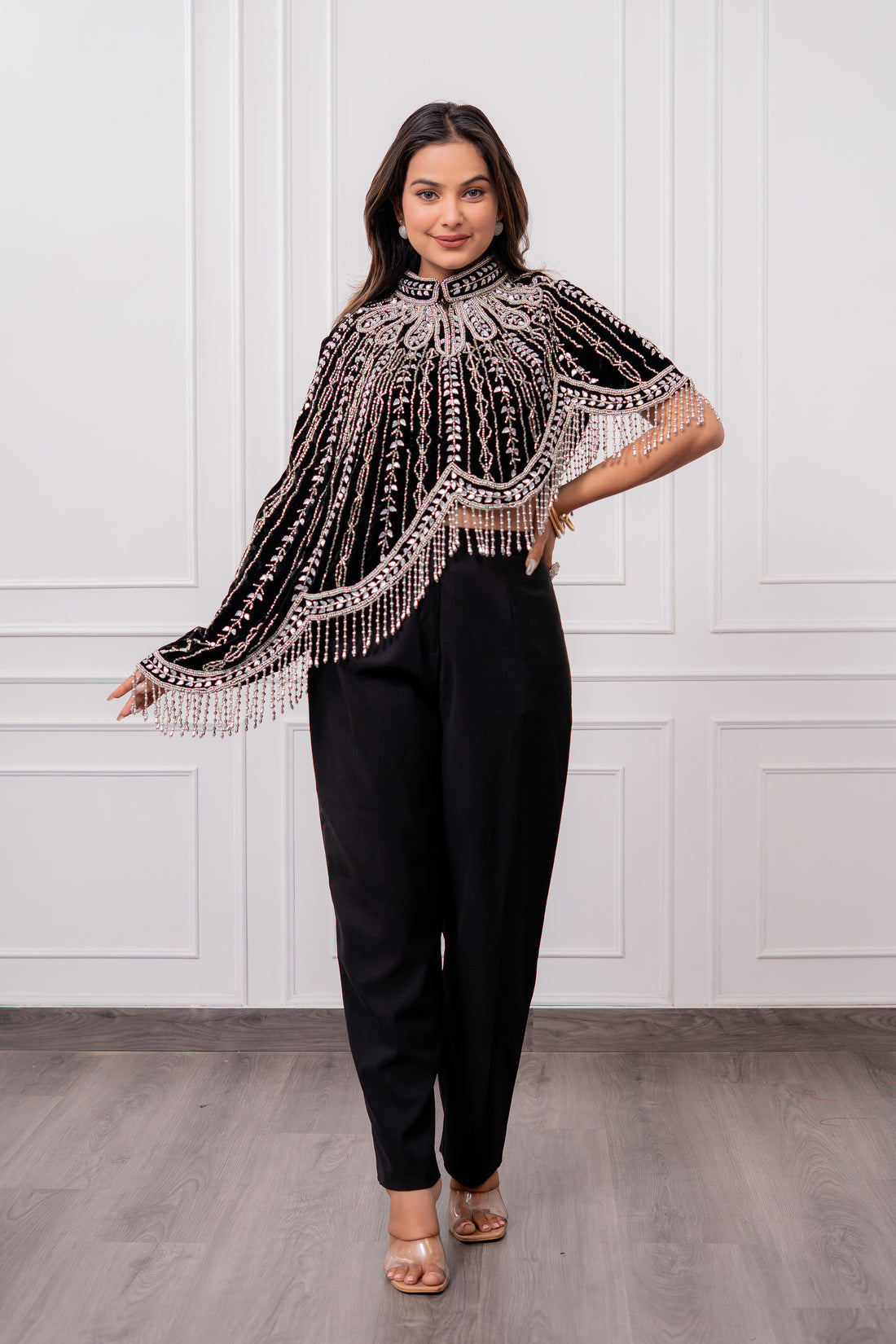 Silver Butterfly Cape (velvet)