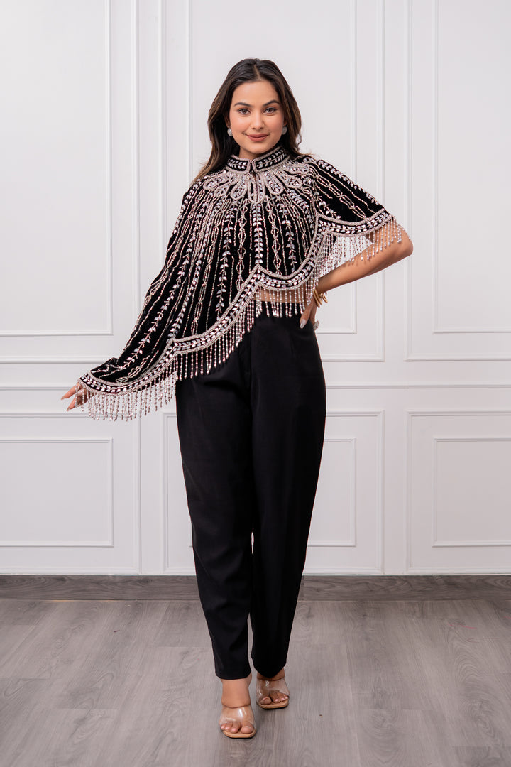 Silver Butterfly Cape (velvet)