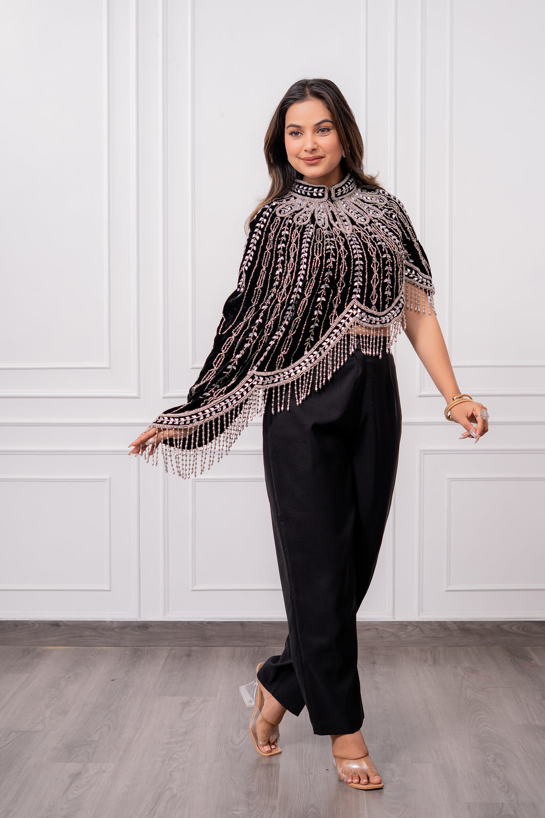 Silver Butterfly Cape (velvet)
