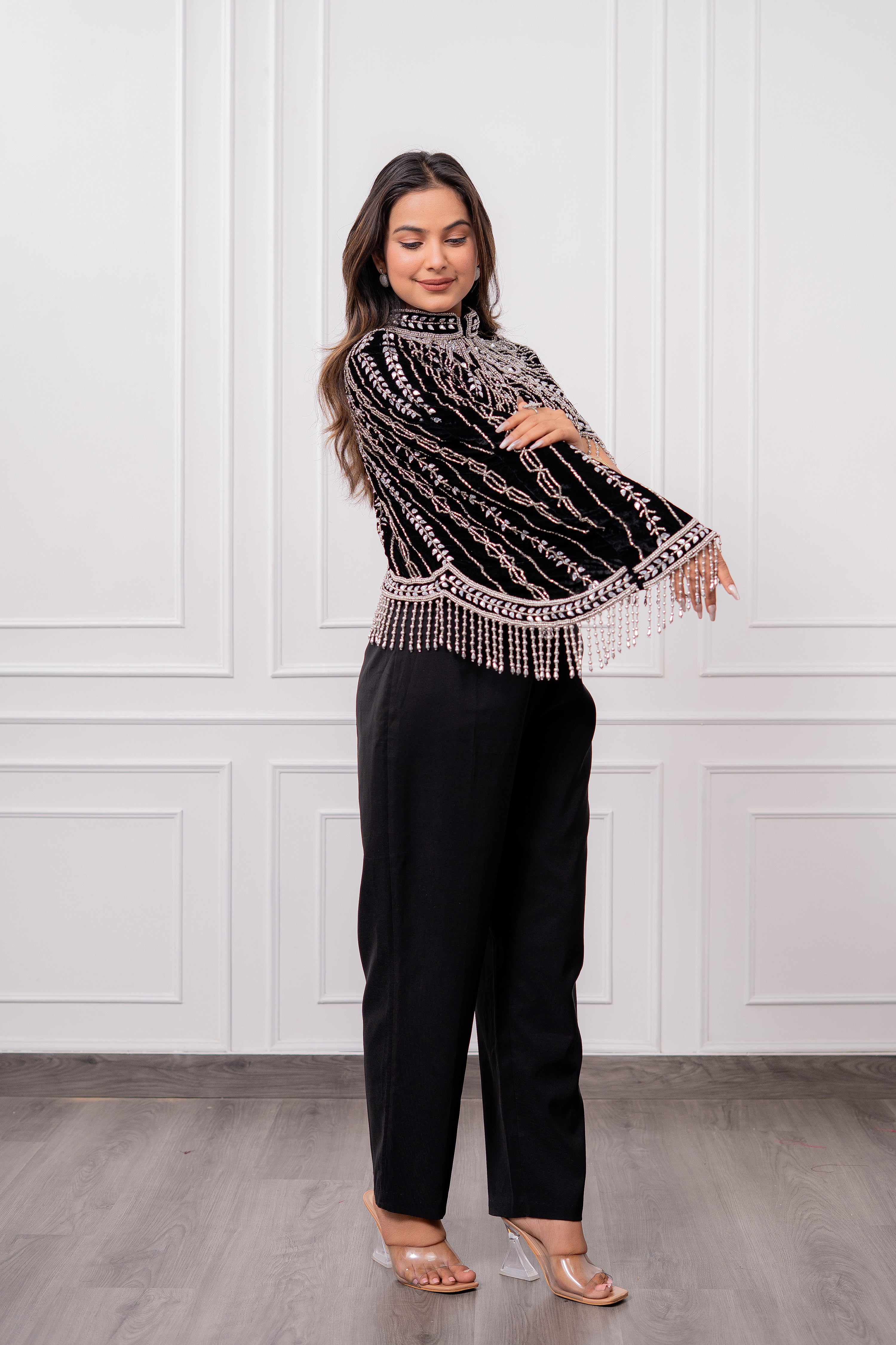 Silver Butterfly Cape (velvet)