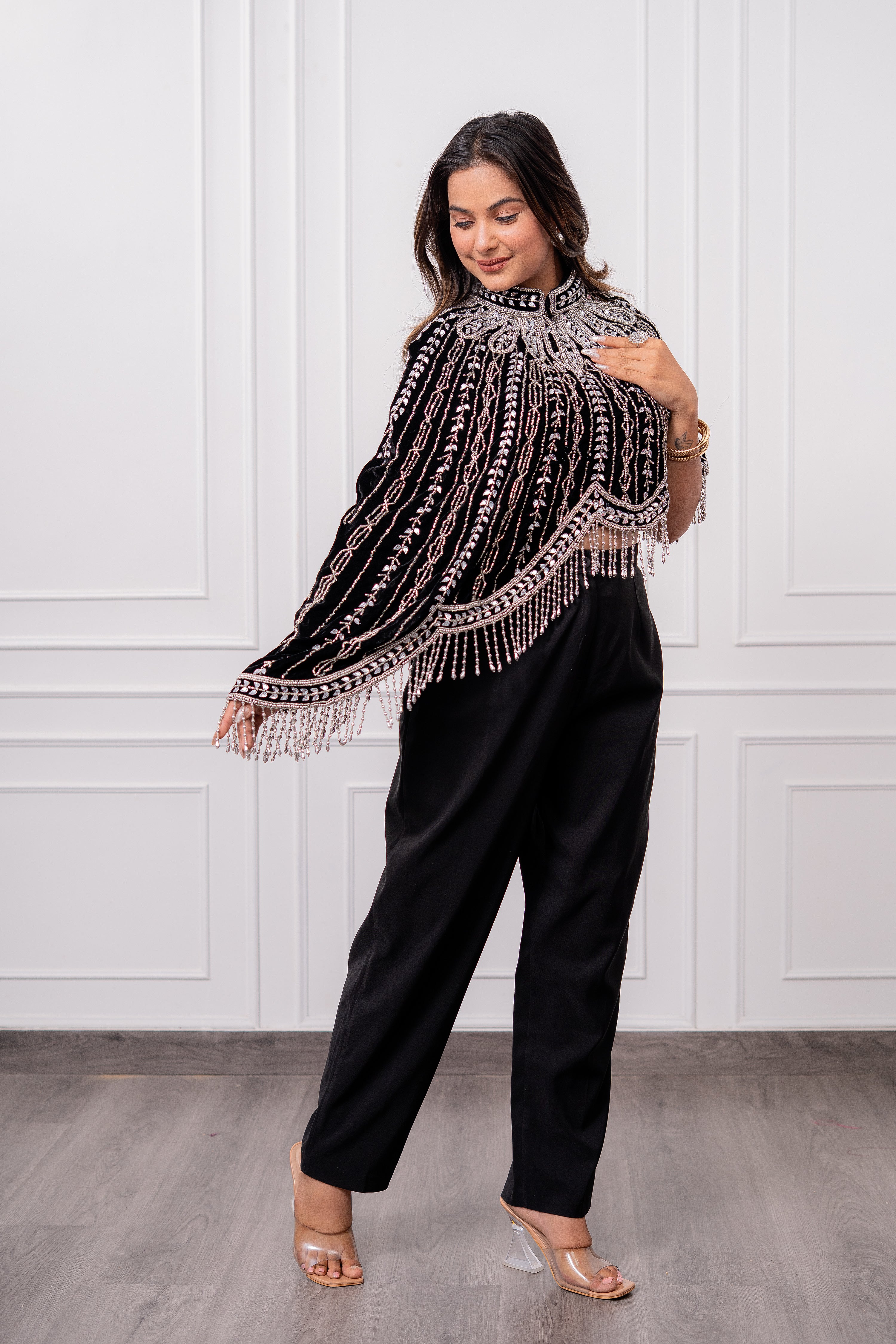 Silver Butterfly Cape (velvet)