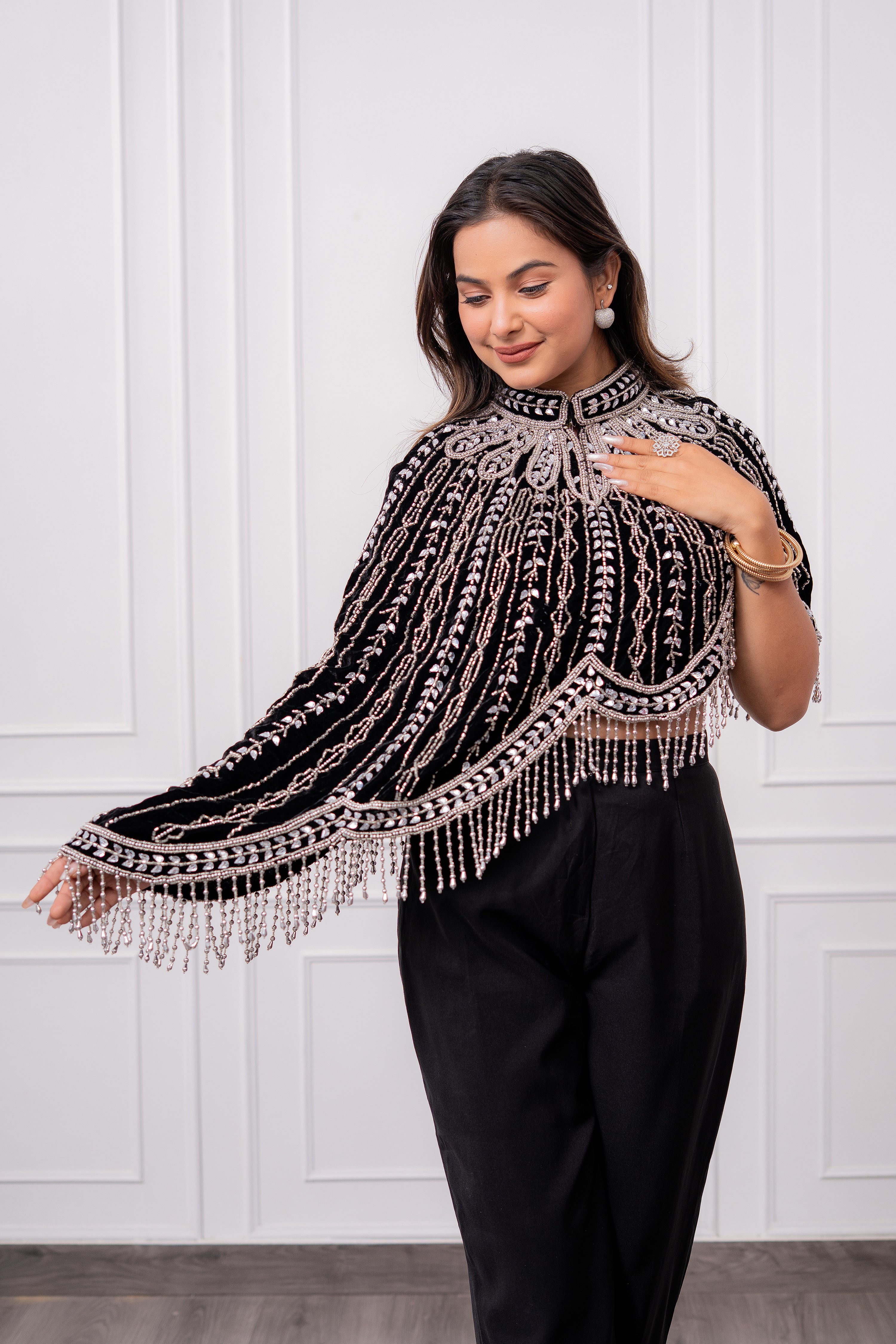 Silver Butterfly Cape (velvet)