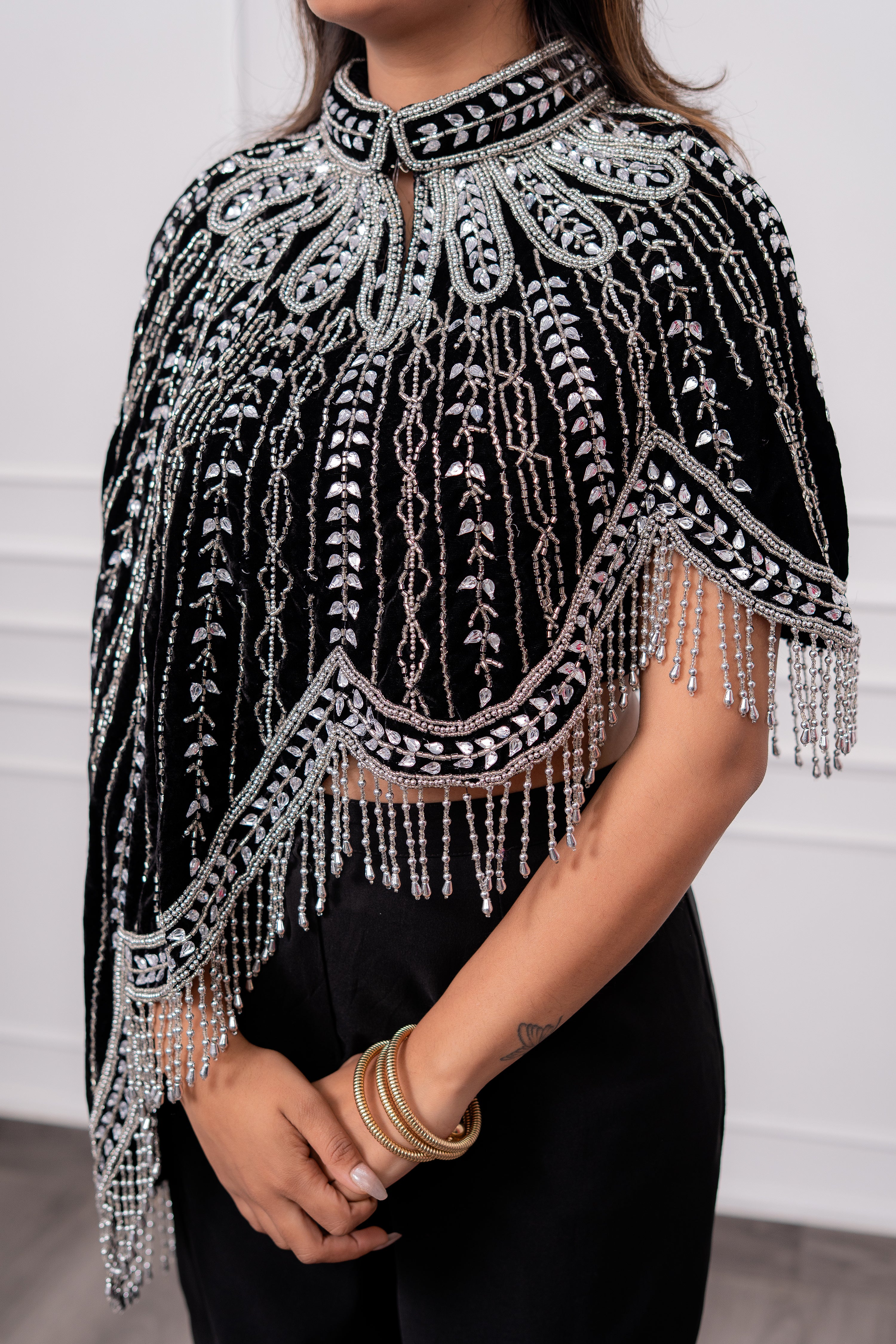 Silver Butterfly Cape (velvet)