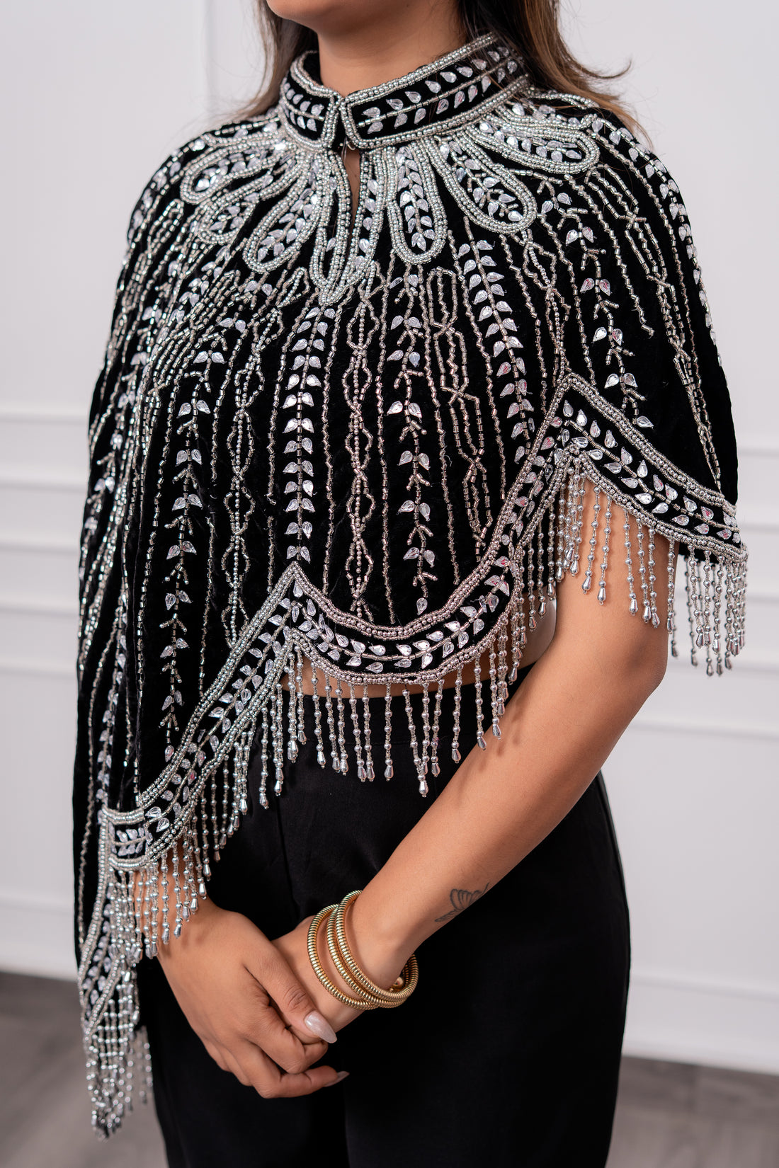Silver Butterfly Cape (velvet)