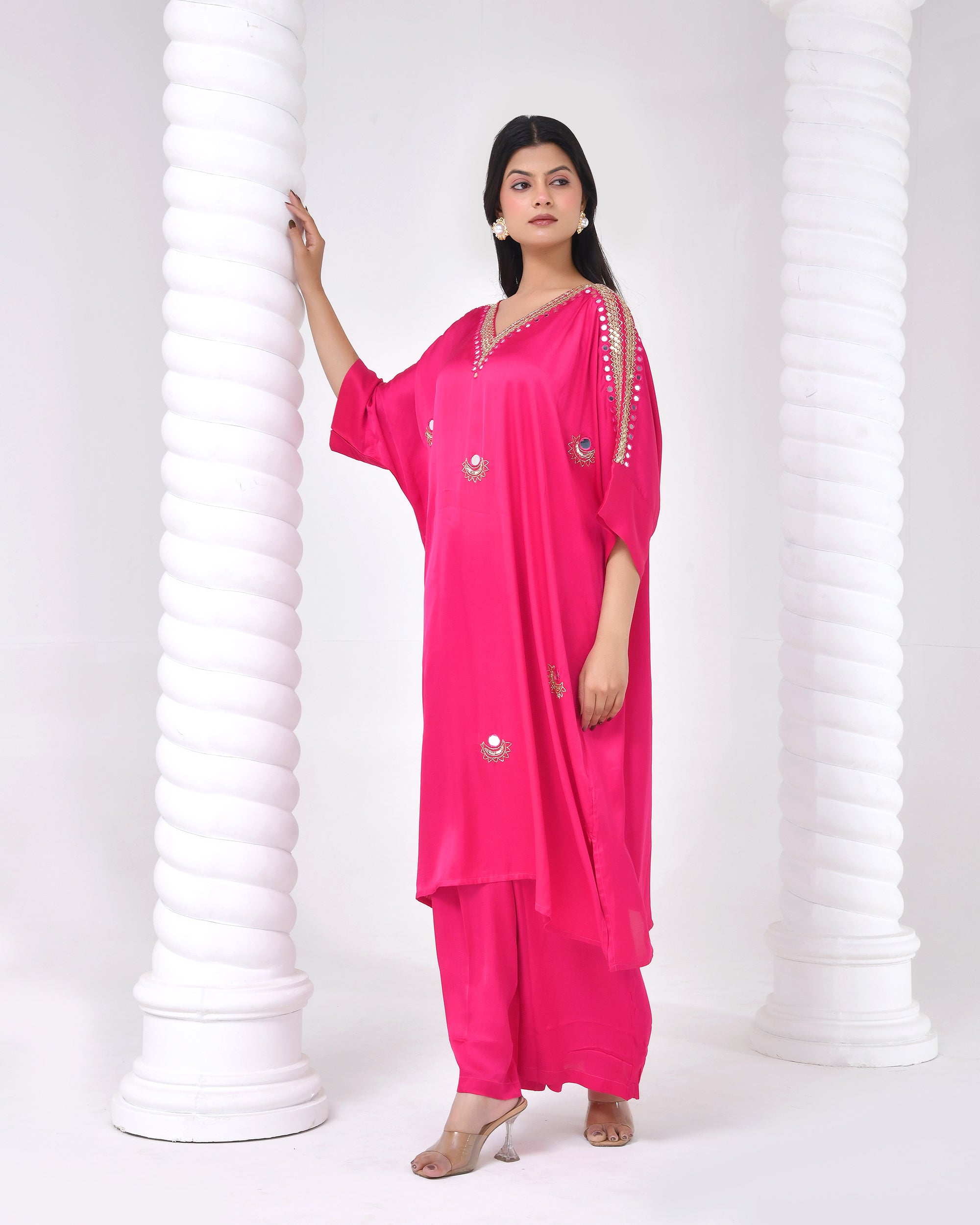 Rani Noor Mirror Embellished Dress