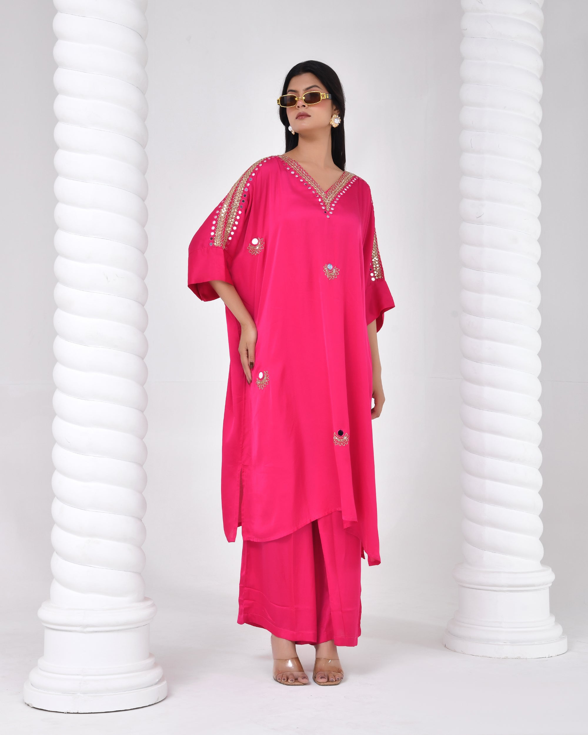 Rani Noor Mirror Embellished Dress