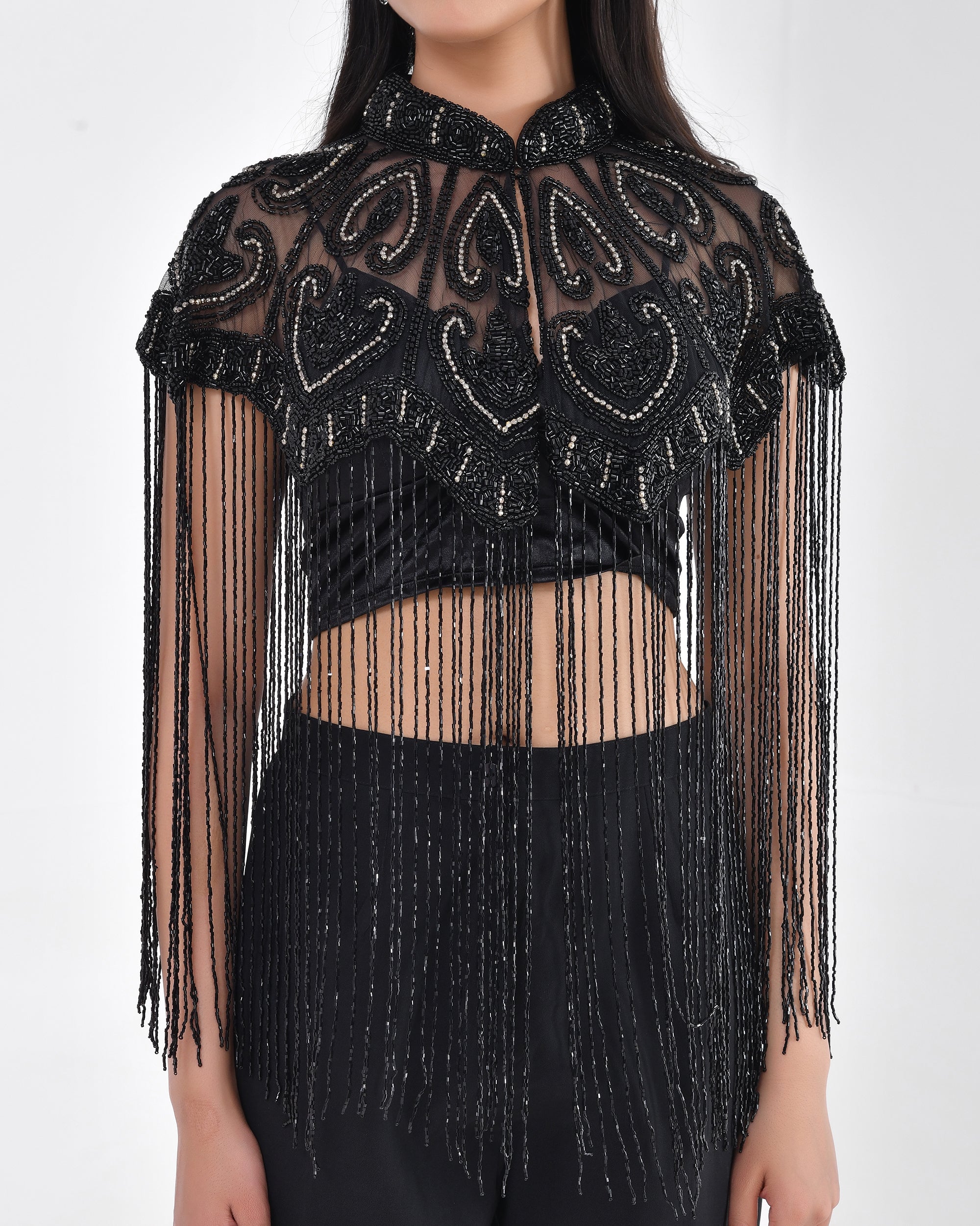 Black Swan Fringe Cape