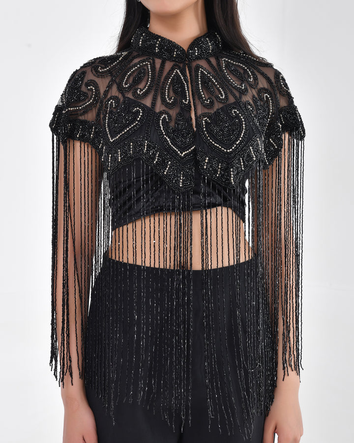 Black Swan Fringe Cape