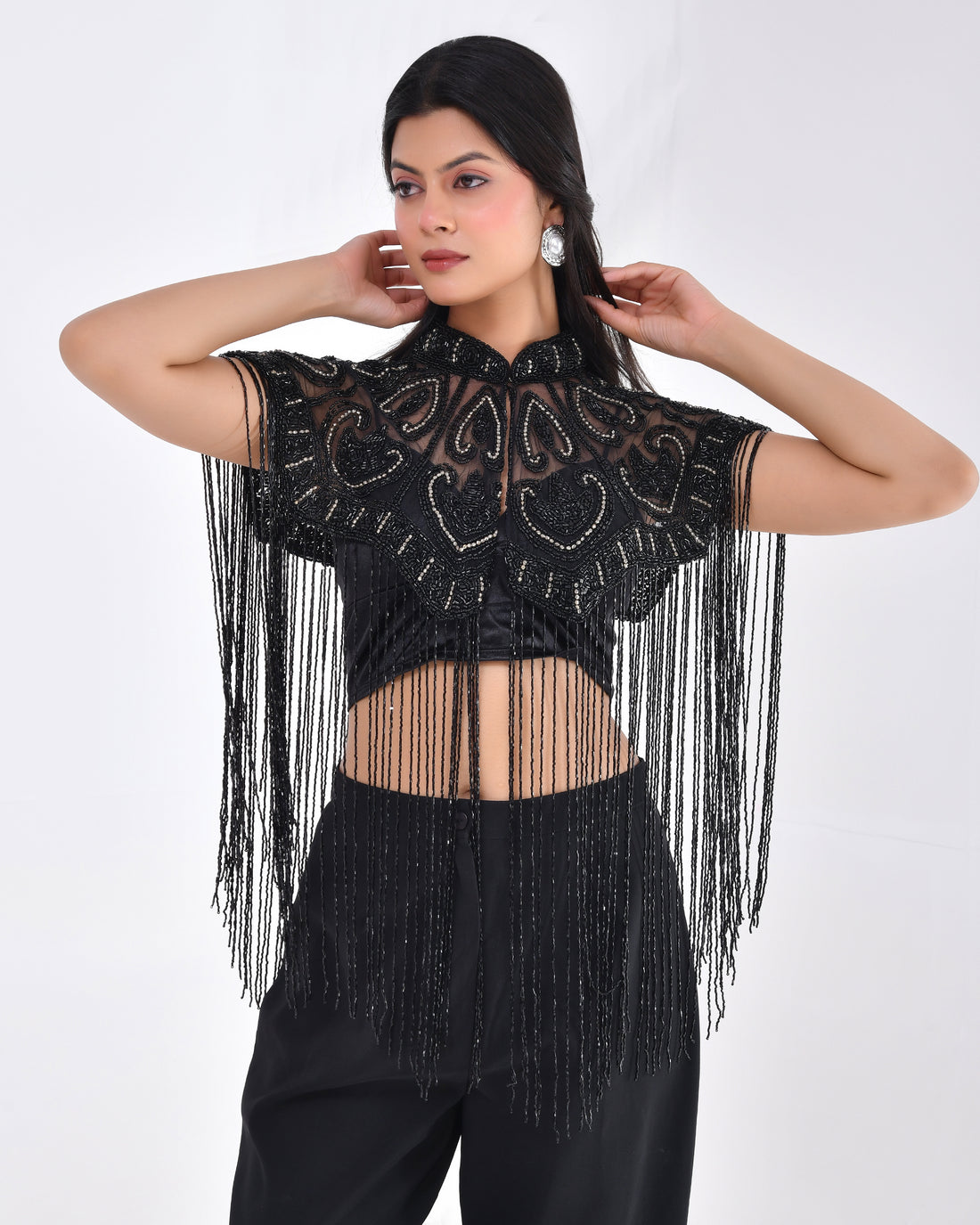 Black Swan Fringe Cape