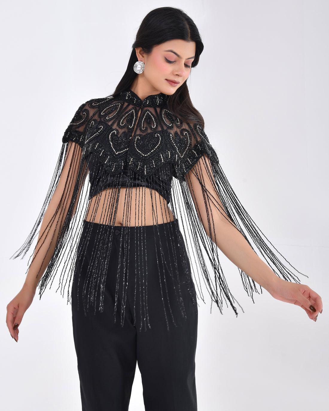 Black Swan Fringe Cape