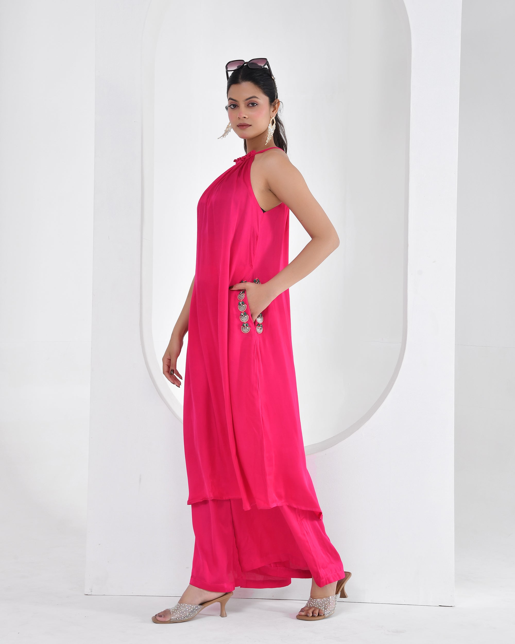 Rani Luxe Halter Pant Suit Set