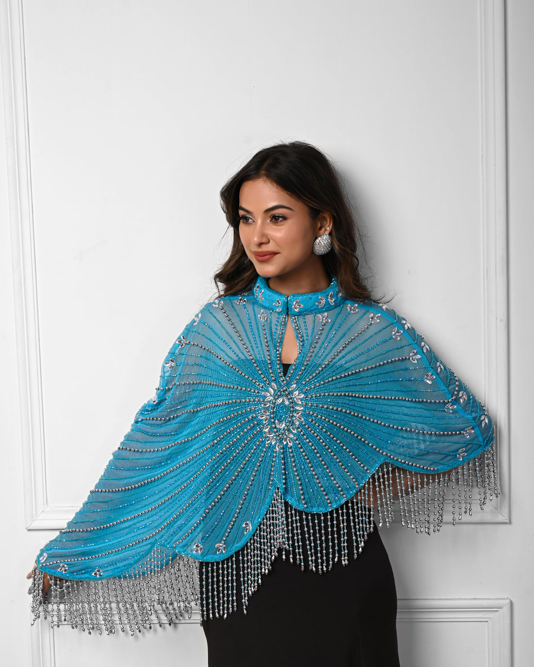 Sky blue butterfly cape
