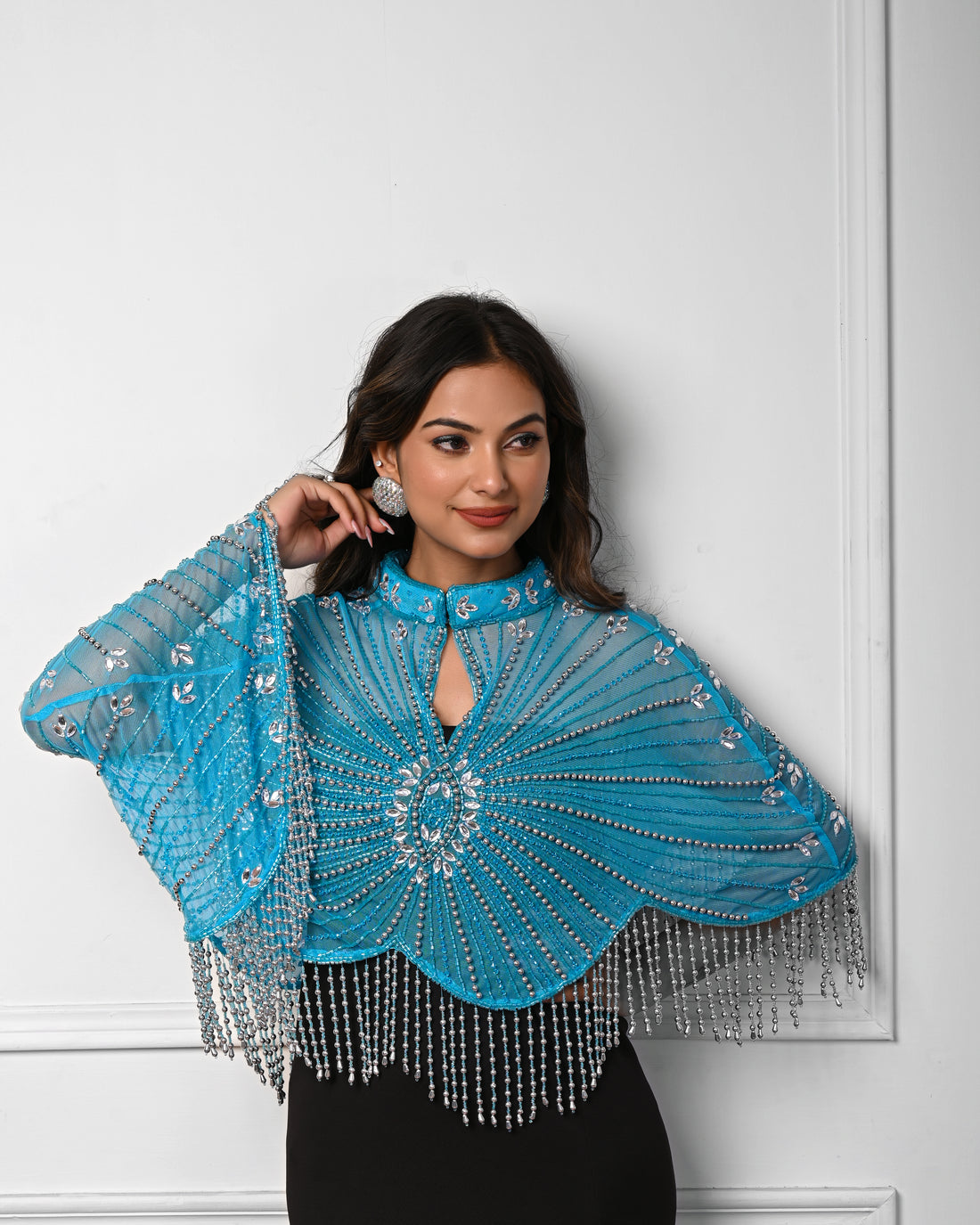 Sky blue butterfly cape