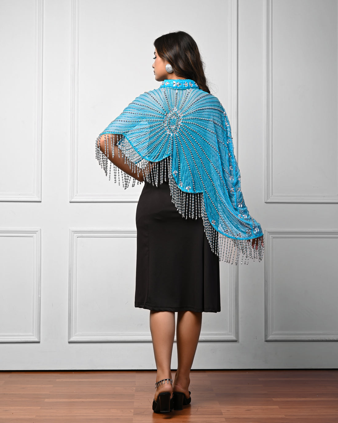 Sky blue butterfly cape