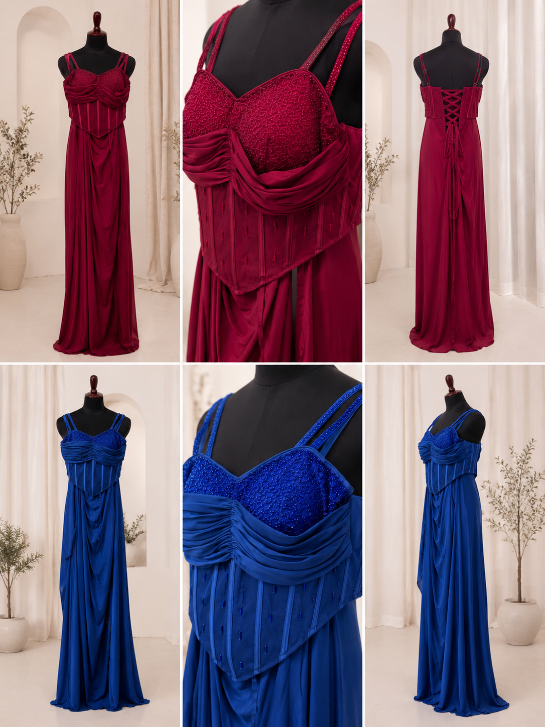 Draped corset muse set