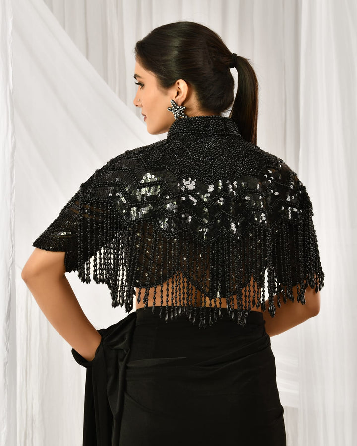 Mystic Twilight Pearl Beaded cape