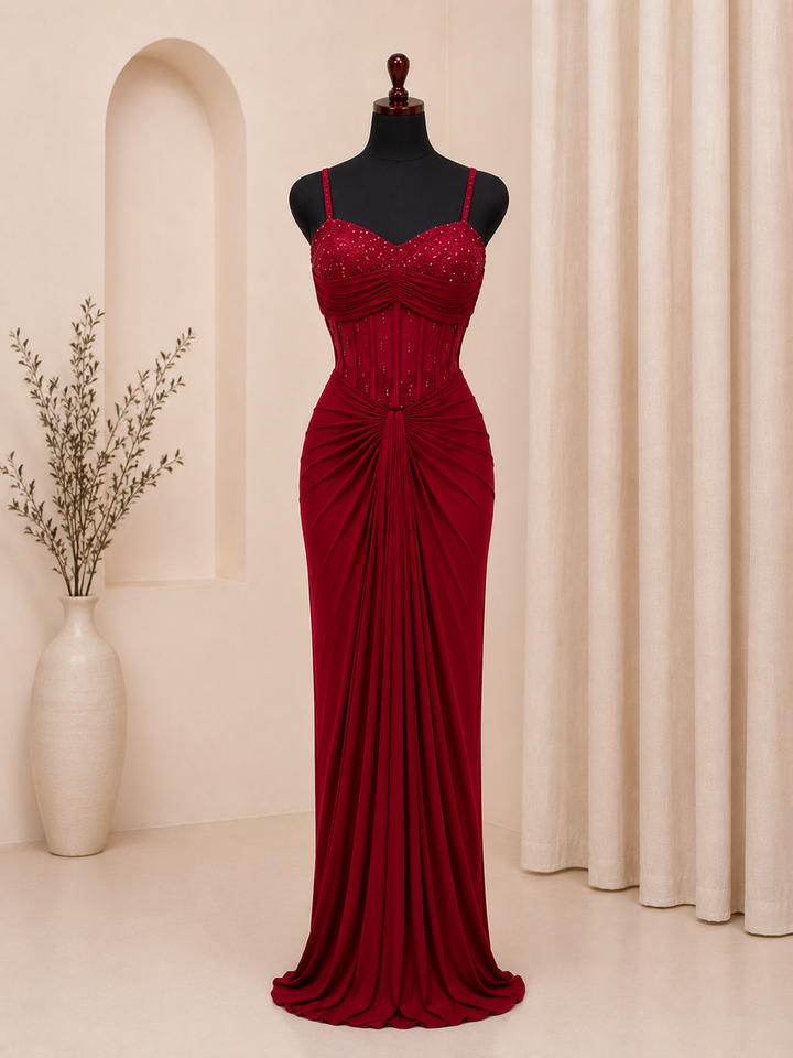 Draped corset muse set