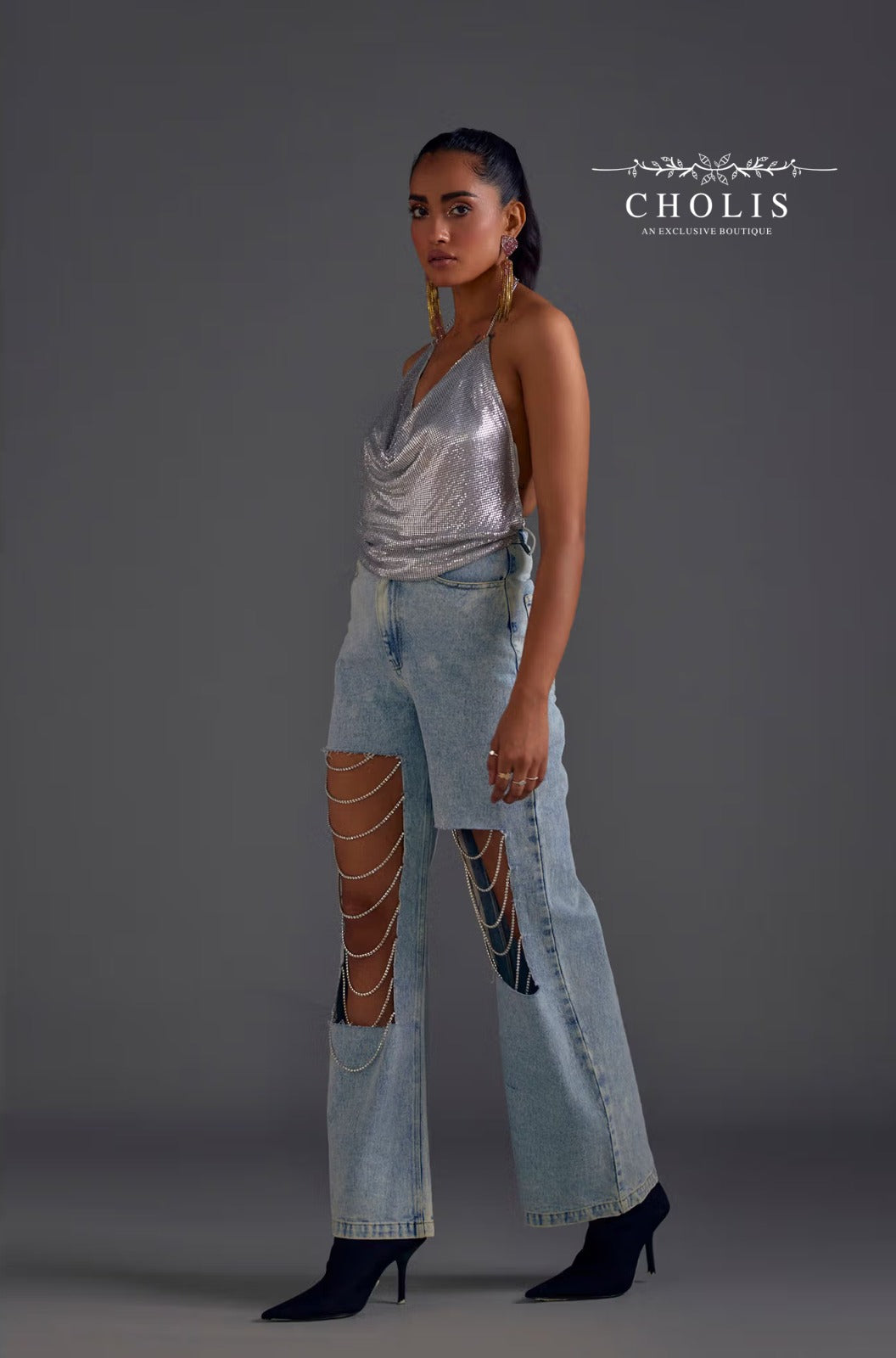 Shimmer Night Halter Top