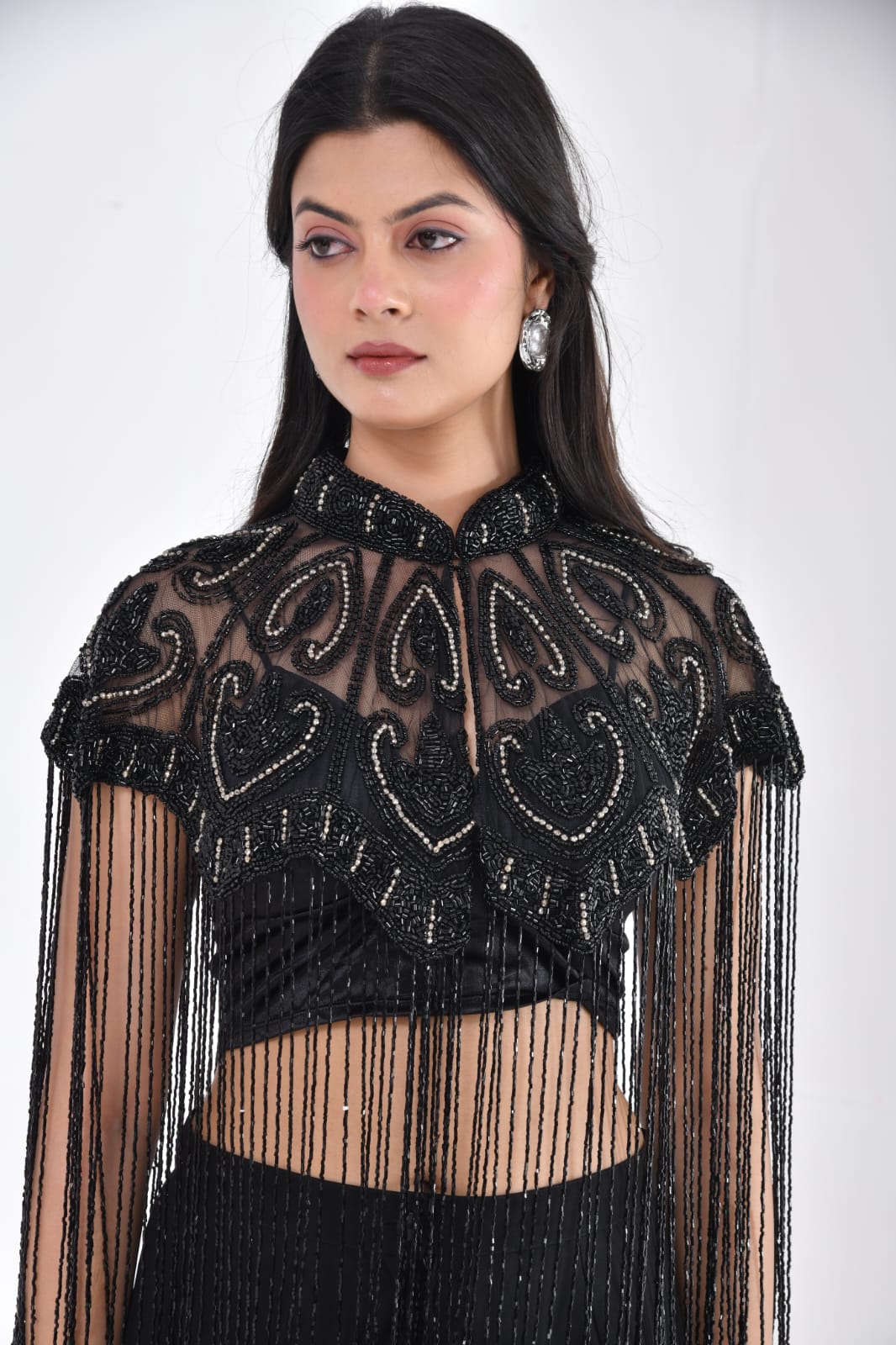 Black Swan Fringe Cape