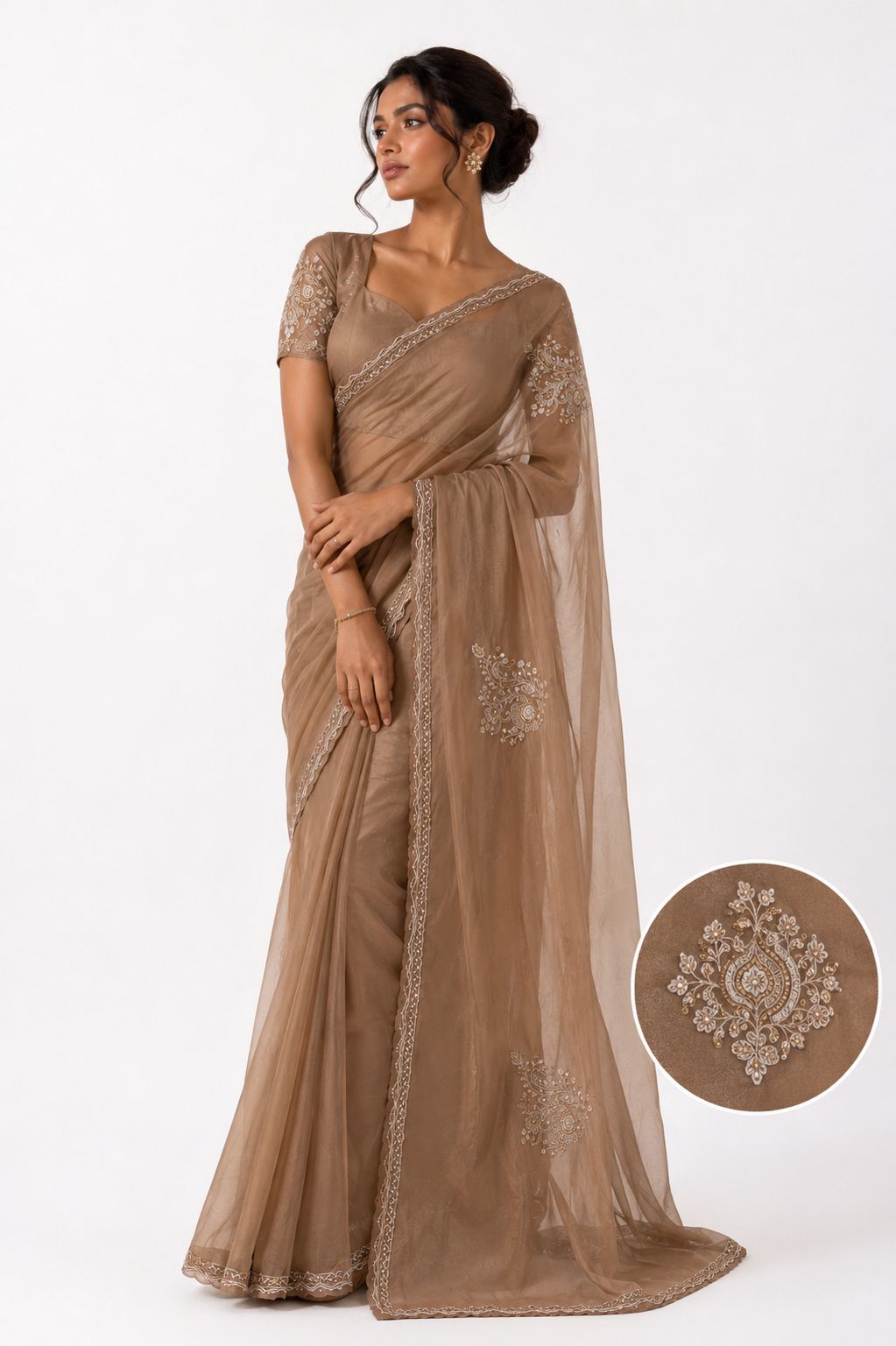 Floral ethnic saree