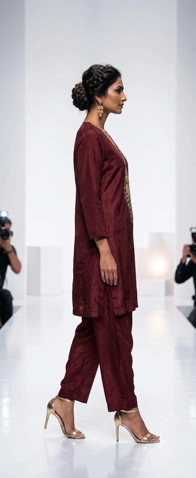 Black Bloom Kurta Set