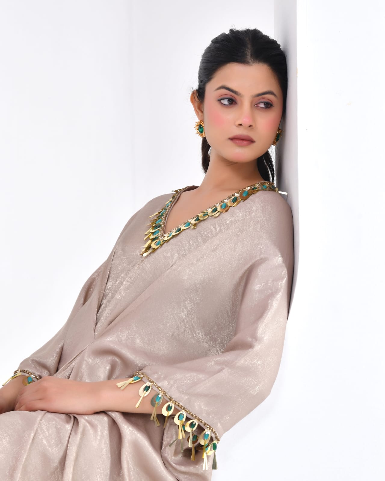 Cocktail  Kaftan Shimmer Dress
