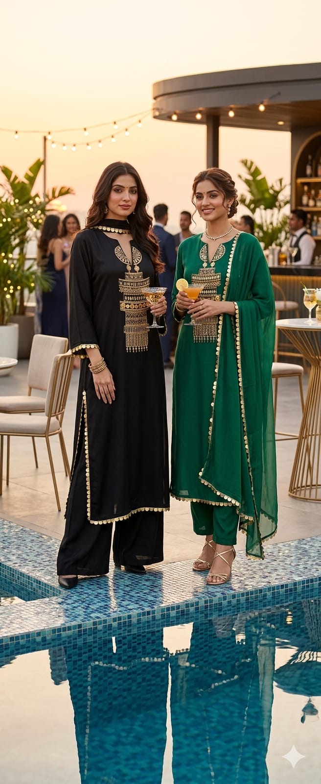 Golden Thread Black Suit